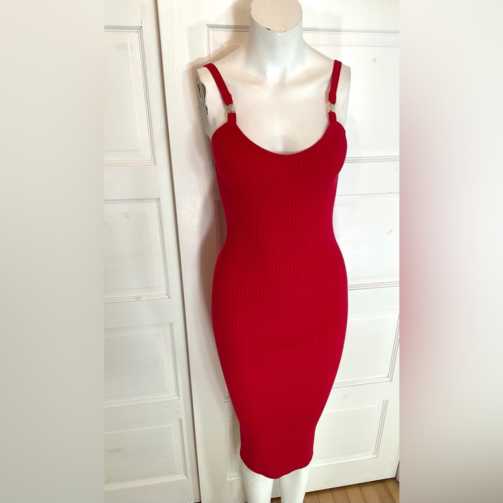 🛑🛑🛑LIU.JO CHERRY RED RIBBED DRESS